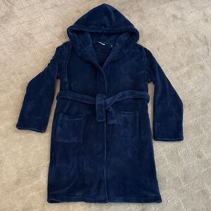 Lands' End Kids Navy Hooded Robe size 12